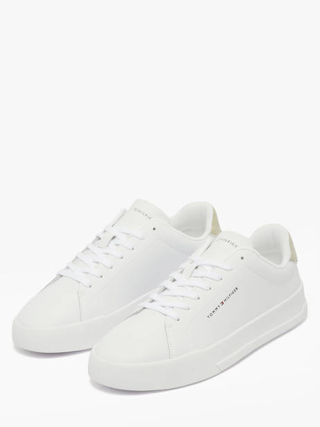 Sneakers Uit Leder Tommy hilfiger Wit men 536702X ander zicht 2